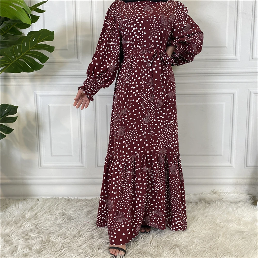 Дубай abaya платья в горошек кафтан Abaya пакистанский Турция Ислам Арабский