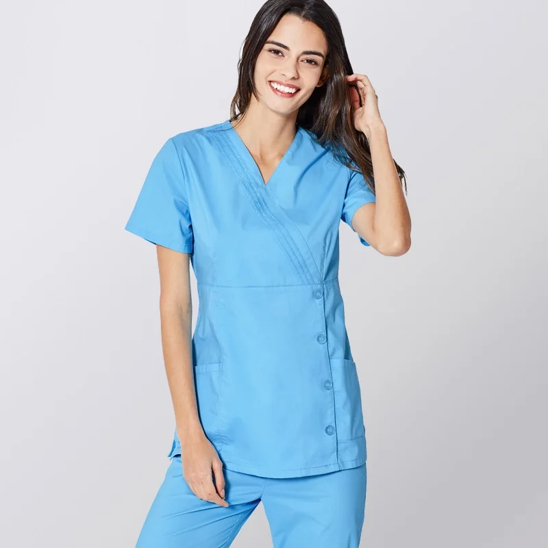 

Women Fitting Well Scrub Set,Comfortable Pet/Dentisry Clinic Operating Suits,Nursing Work Uniforms,Summer Washing Clothing