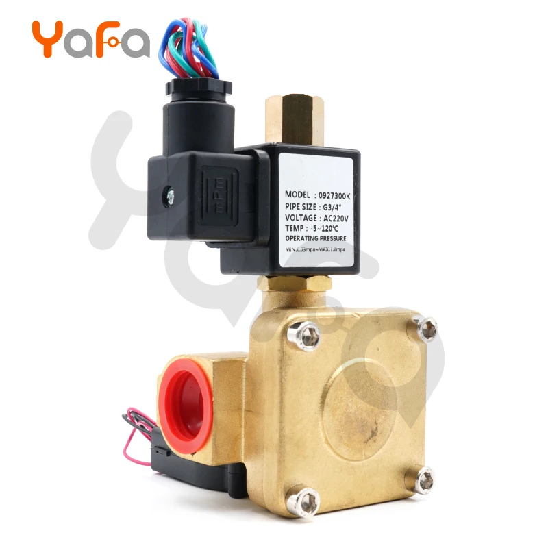 220V 24V Высокая температура нормально закрытый, нормально открытый электромагнитный клапан, водяной клапан, воздушные клапаны компрессора G1/" 3/4" 1"