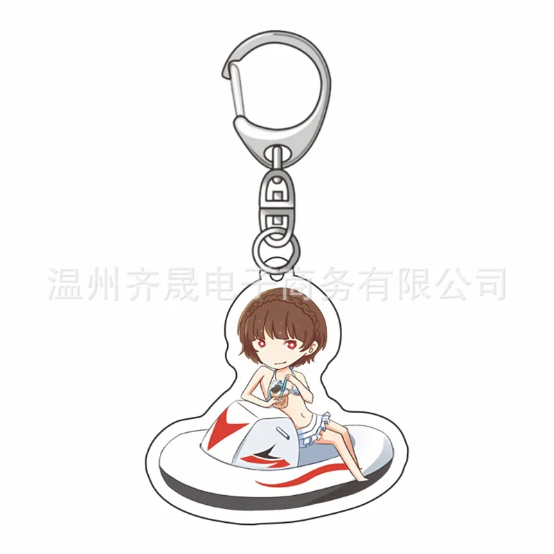 

Game Persona 5 Keychains Accessories Cartoon Key Chains Figure Akira Kurusu Anne Takamaki Acrylic Car Pendent Keyring