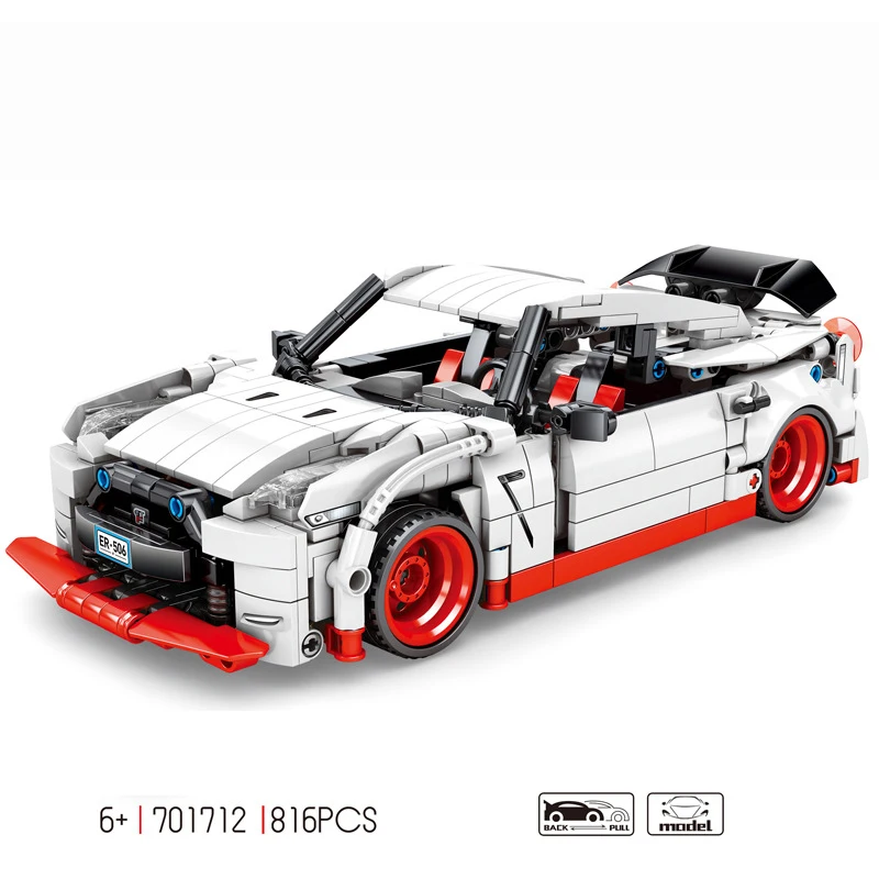 

technical japan super sport car building block nissans gtr assembly bricks model pull back vehicle toys collection for boys gift