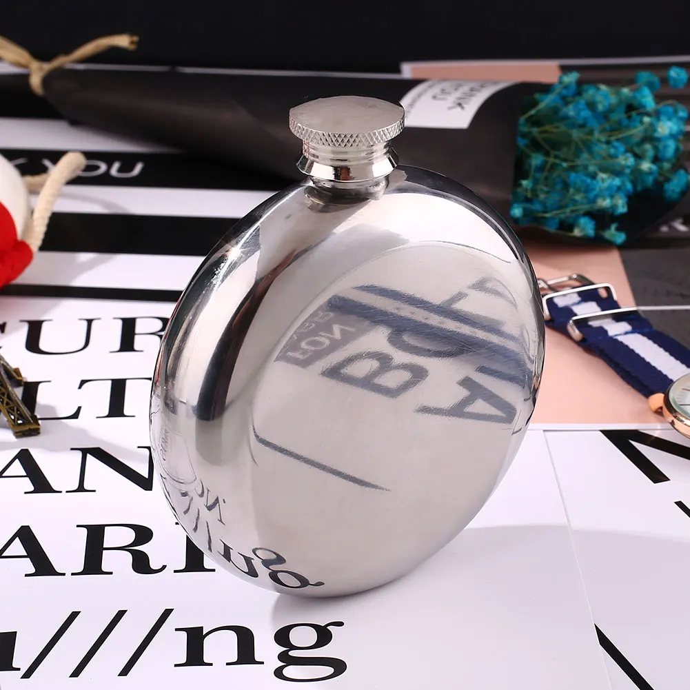 5 унций круглый винный горшок Кемпинг кувшин фляжка нержавеющая сталь банка