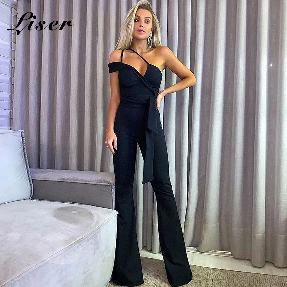 Женский комбинезон без бретелек с поясом и поясом|Женские комбинезоны| |