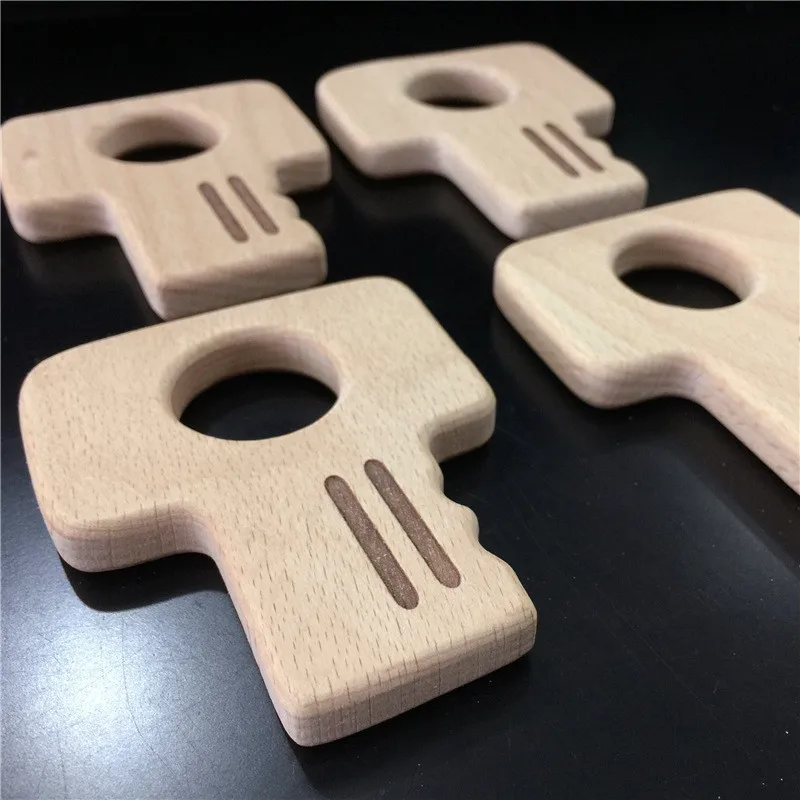 Зубное колье из Букового дерева в форме ключа подвески пищевого для прорезывания