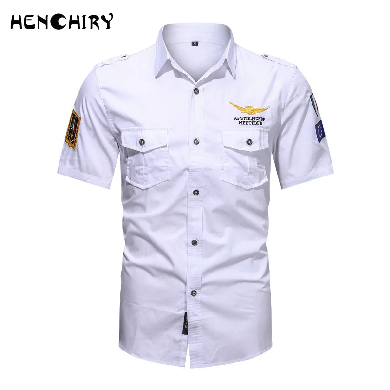 

Мужская рубашка с коротким рукавом, в стиле ВВС