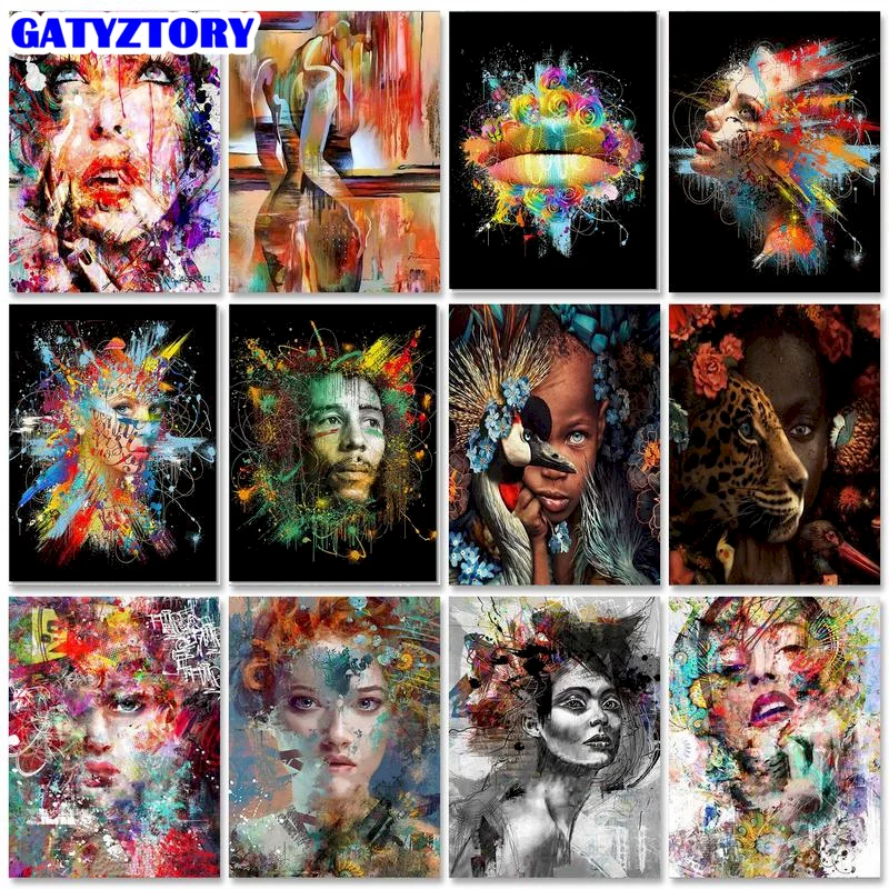 

Acrylic Diy painting by number figure Paint By Numbers Women On Canvas HandPainted Digital Paintings Art Home Decor