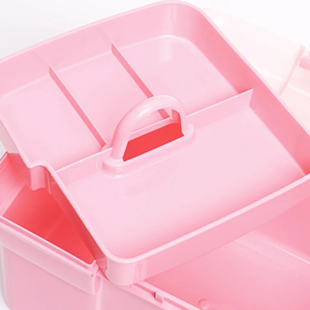 

Multicolor Double Layer Boxes Practical Multi-function Storage Case For Nail Polish Glue Cosmetics Accessory Supplies