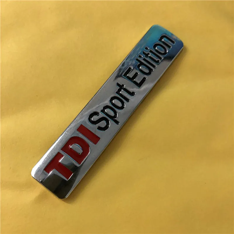 1 металлическая хромированная черная красная турбо наклейка на автомобиль TDI Sport