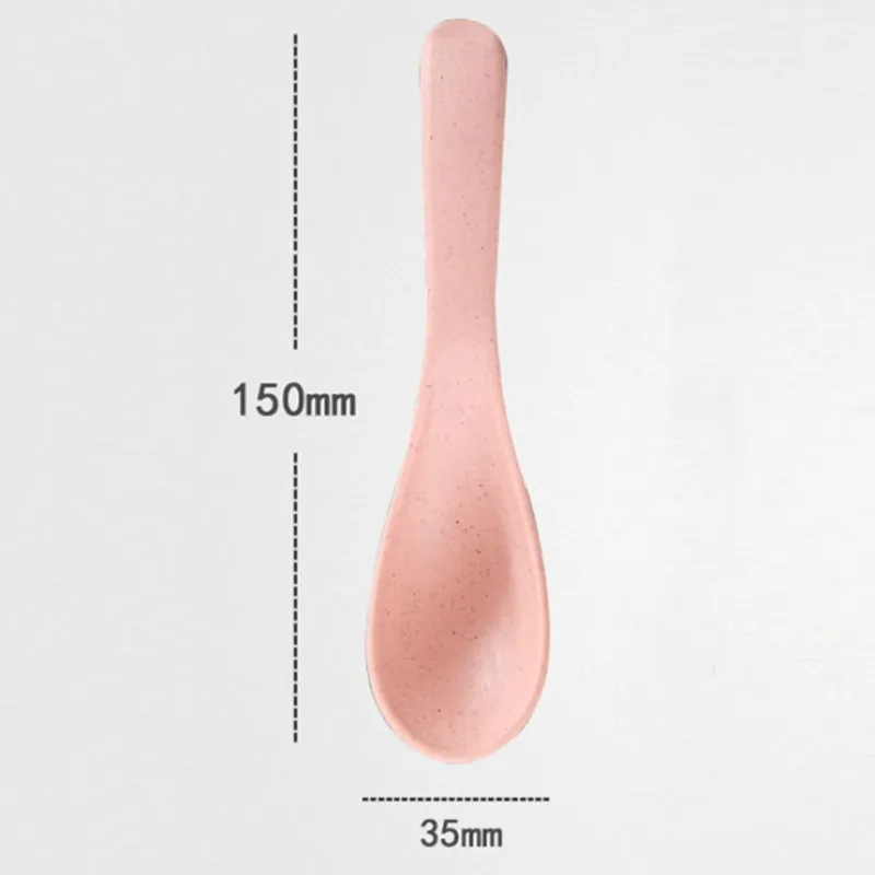4pcs/set Korean Style Wheat Straw Spoon Kitchen Cooking Utensil Tools Soup Spoon Eco friendly Tableware Kitchen Accessories