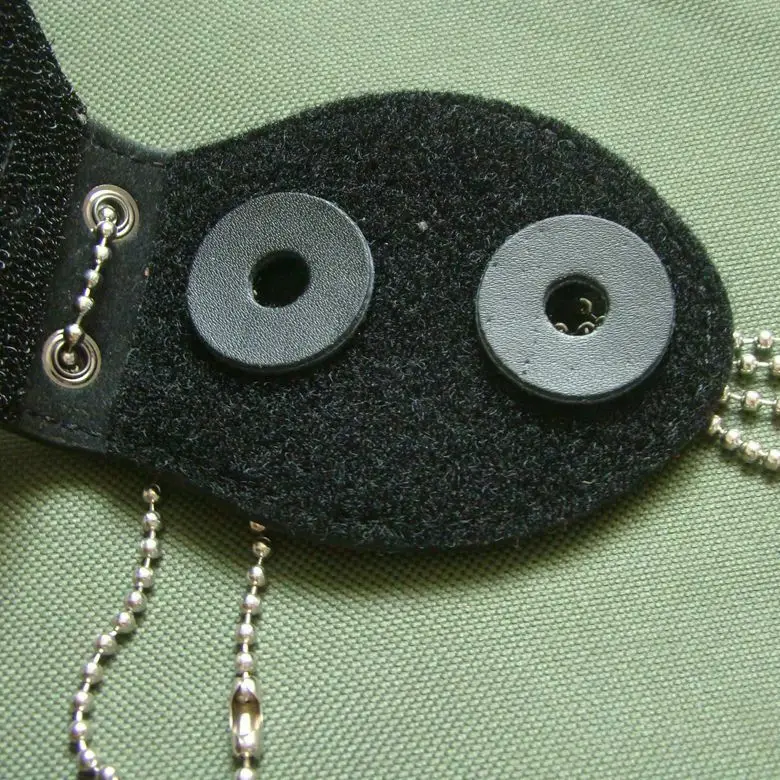 US Police Badge Holder With Neck Chain Belt Clip-Us Leather clip BLACK | Costumes