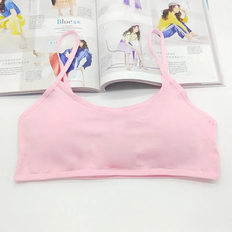 Тренировочный бюстгальтер для девочек подростков мягкое дышащее хлопковое