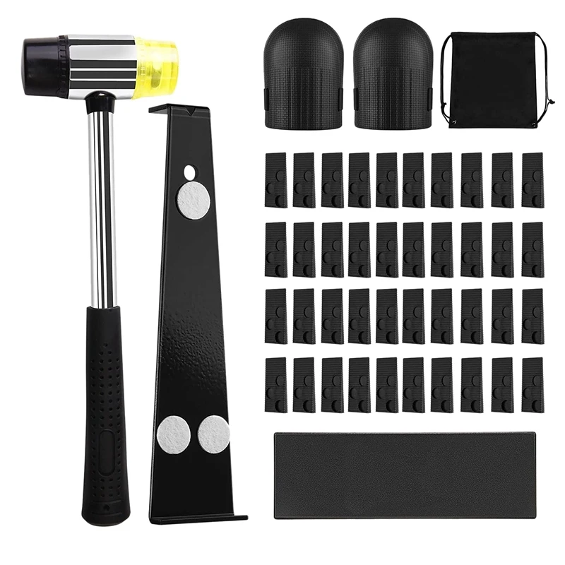 

Wood Floor Installation Kit With Solid Tapping Block, Double-Sided Mallets Suitable For Home And Floor Installations