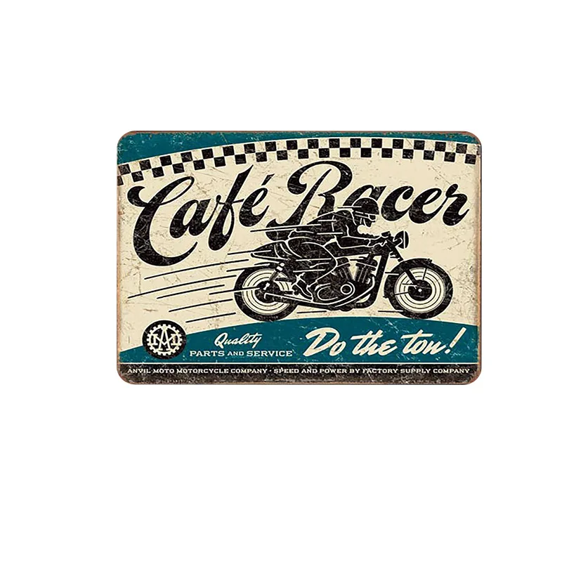 Оловянная картина в стиле ретро для мотоцикла Настенный декор спальни таверны