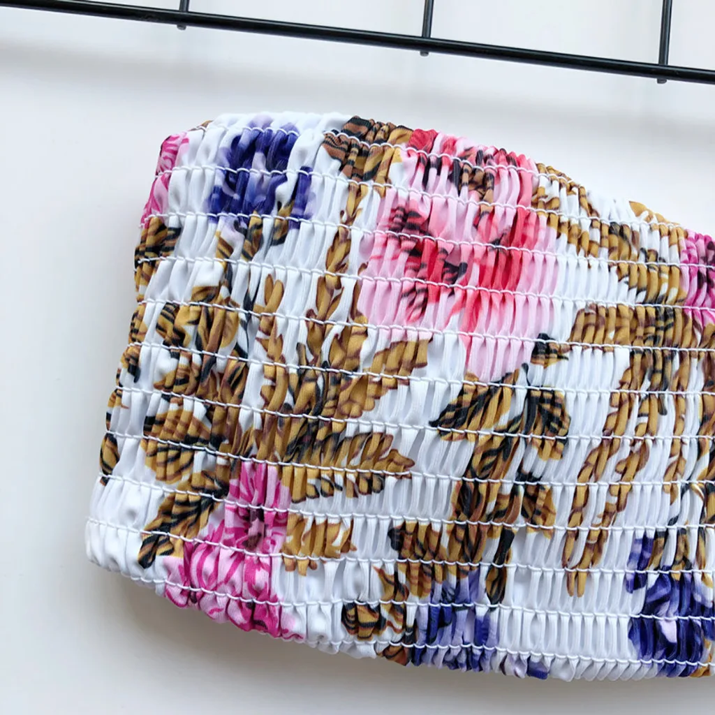 SAGACE Женский комплект бикини с открытыми плечами пуш-ап бюстгальтер купальник