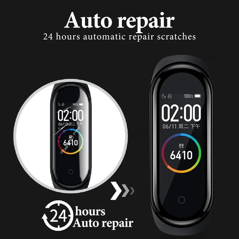 5 шт. Гидрогелевая Защитная пленка для Xiaomi Mi Band 6 4 3 2 (не стекло) экрана |