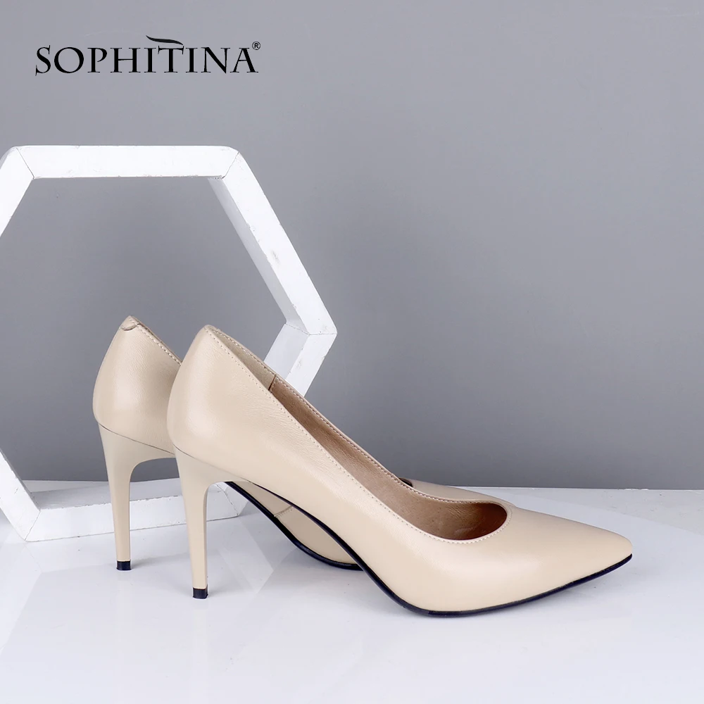 SOPHITINA/Пикантные туфли лодочки с острым мыском.Модные повседневные из натуральной
