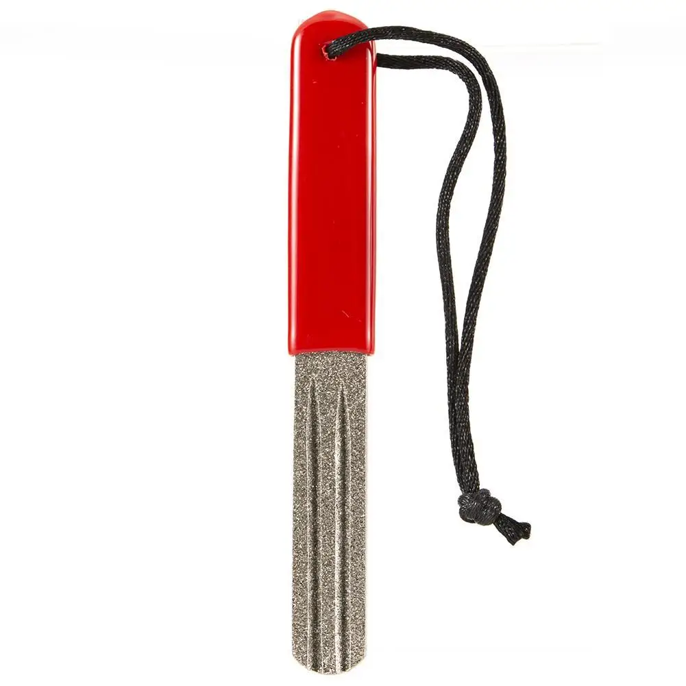 

2021 New Red Diamond Hook Grinding Sharpener File with Double-Sided Single Groove Fishing Tool