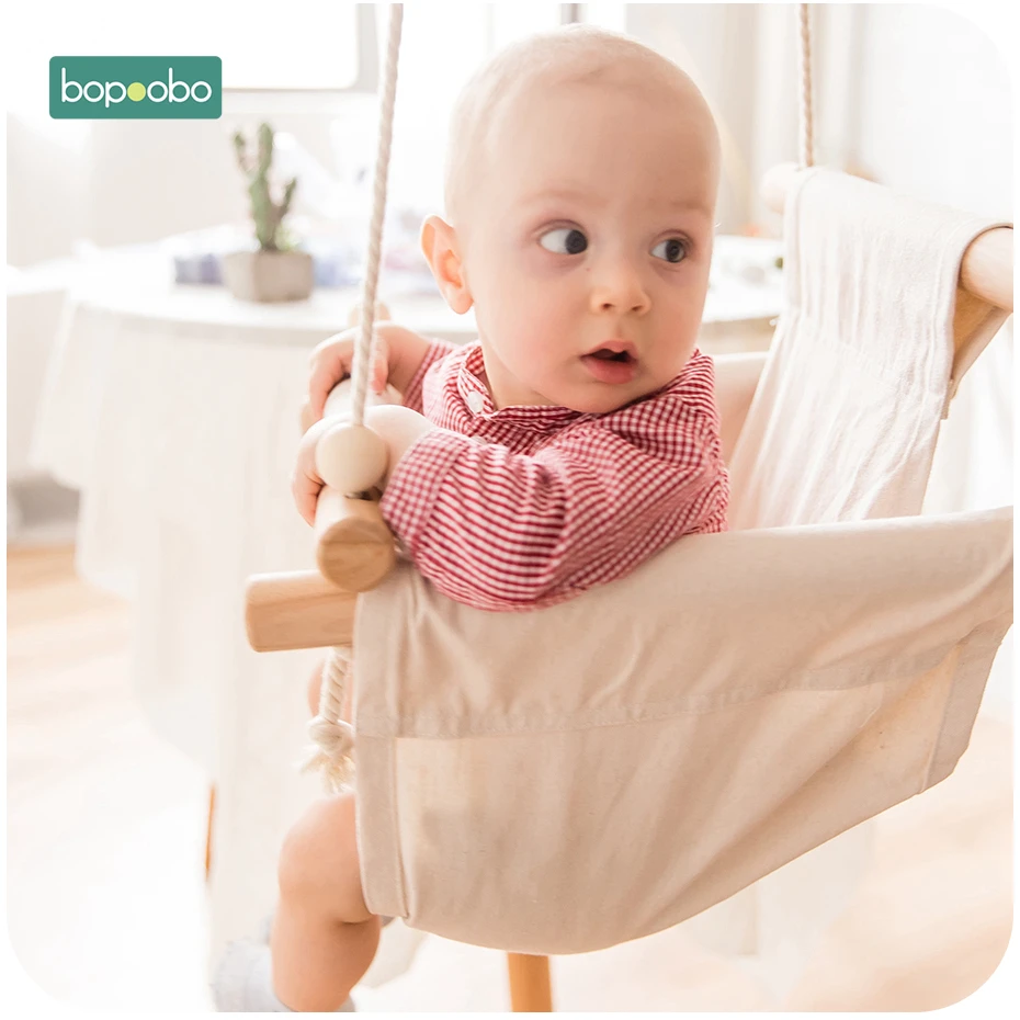 Bopoobo 1 набор для детей от 0 до 12 месяцев, детское безопасное кресло-качалка, Висячие качели, детское кресло-качалка, брезентовое сиденье для детей, украшение для внутренней комнаты