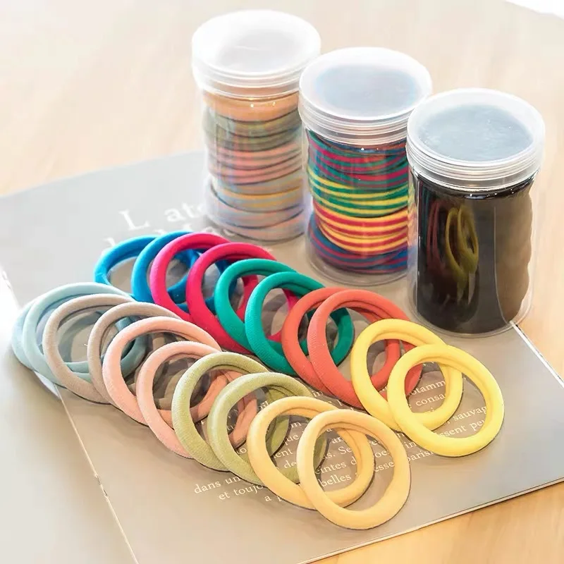 10 шт./1 компл. Милые яркие цветные бесшовные круглые эластичные повязки для волос