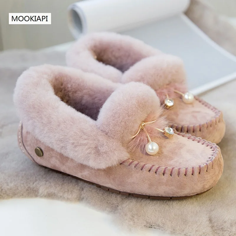 В 2019 г. Новейшие модные зимние ботинки в европейском стиле из натуральной овчины