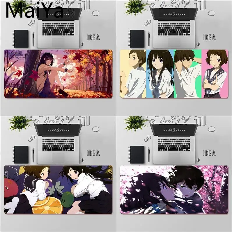 Высококачественный игровой коврик для мыши Maiya из аниме Hyouka натурального каучука