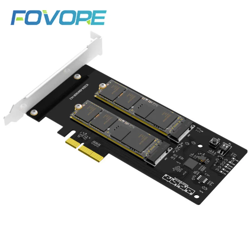 PCI Express X4 X8 X16 на M.2 Ngff двойной Ssd адаптер с Raid высокоскоростным Sata массивом внешний