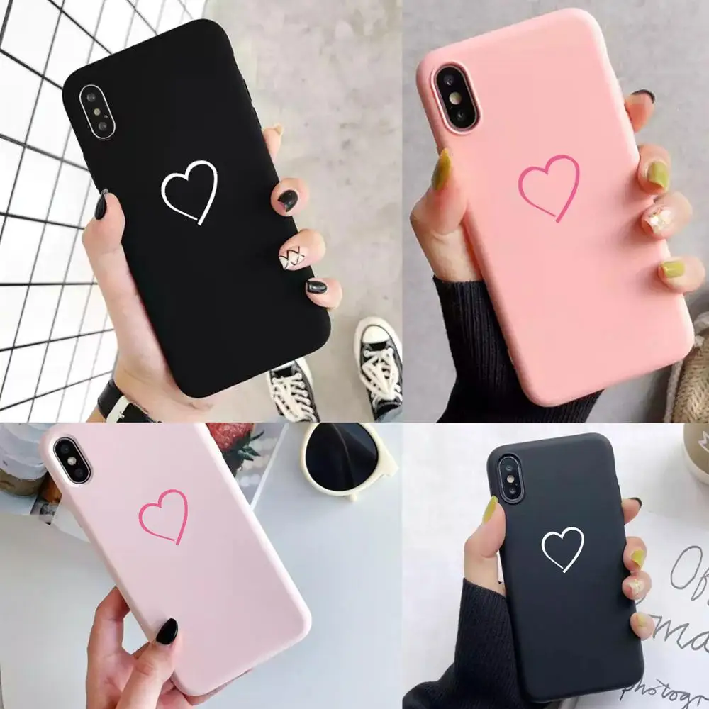 Милые принты сердце любовь жидкий силиконовый чехол для iphone x xr xs max 8 plus 7plus 7