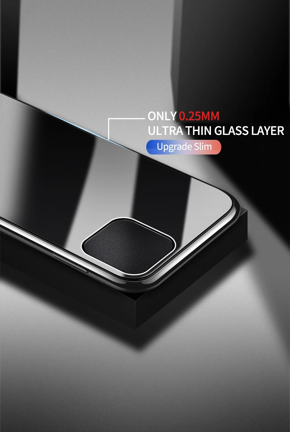 IHaitun роскошный стеклянный чехол для iPhone 11 Pro Max, ультра тонкая прозрачная стеклянная крышка для iPhone XS MAX XR X 10 7 8 с мягким краем 11 Pro Max 7 8 Plus