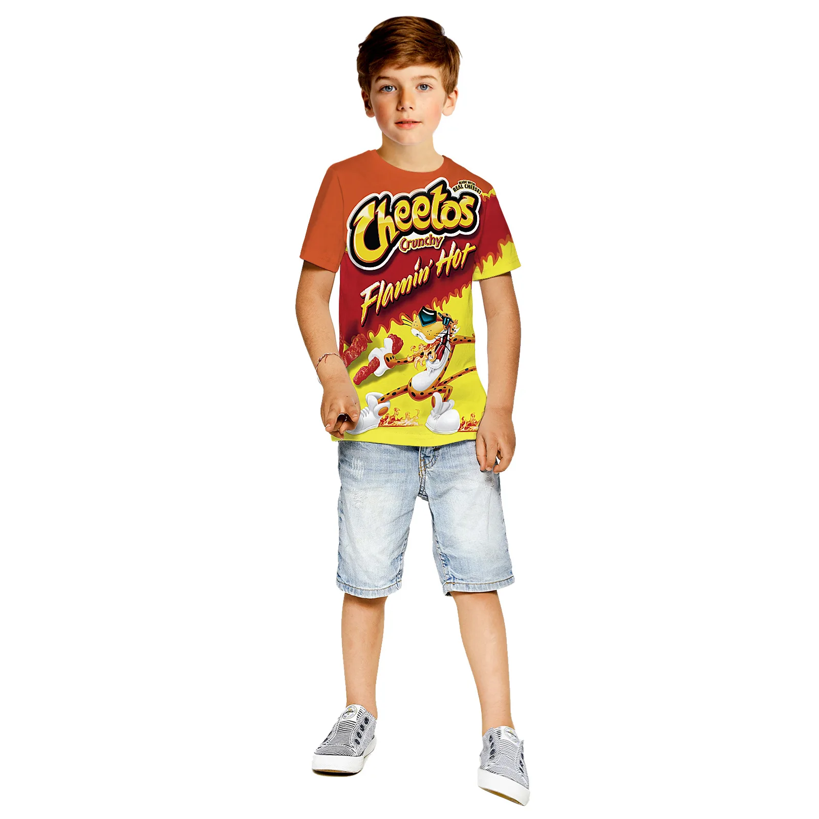 Детская летняя рубашка с коротким рукавом|Тройники| |