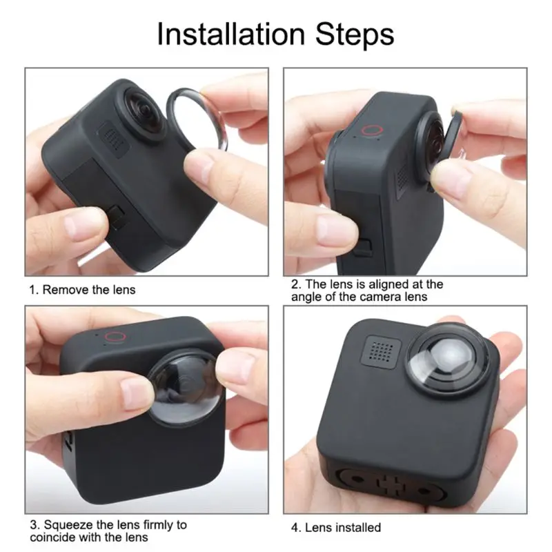 

2PCS Acrylic Protective Cover Lens Cap Protector for Go-Pro Max Sports Camera