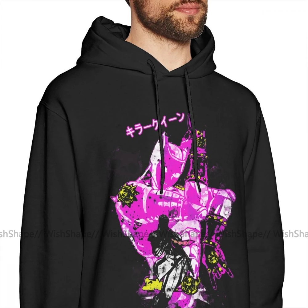 Jojo Толстовка Killer queen толстовки хлопок свободный пуловер худи мужской красный XXXL Зима хороший длинный рукав толстовки