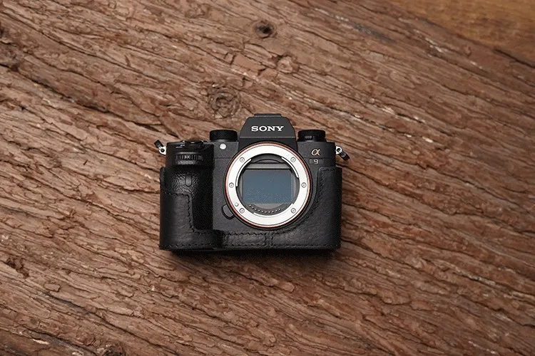 Black Mr. Stone чехол для камеры из натуральной кожи ручной работы для sony A9 A7 III A7 Mark III Ретро винтажный нижний чехол - Цвет: Black