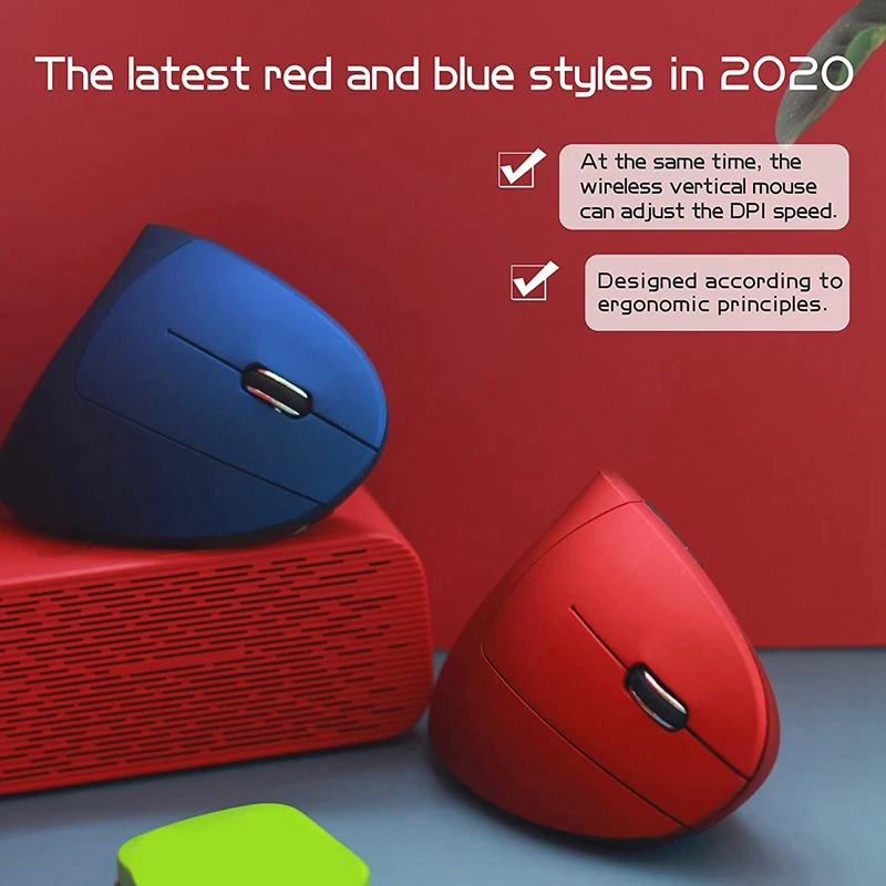 

Ergonomic Wireless Mouse,2.4G USB Mute ,4-Level DPI &6 Buttons,for PC