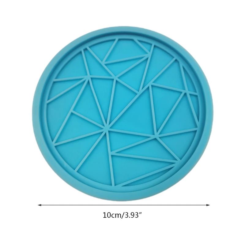 

Geometric Circle Round Shape Coaster Epoxy Resin Mold Cup Mat Pad Silicone Mould DIY Crafts Casting Tool