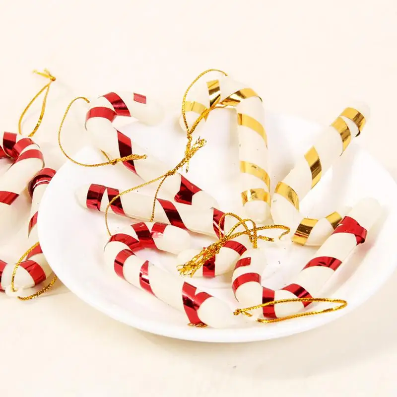 

6/12/18pcs Christmas Canes Party Year Christmas Candy Cane Xmas Tree Hanging Ornaments For Home Christmas Tree Decorations