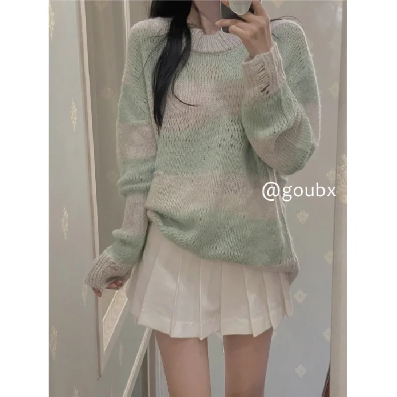 

Осень 2021, зимний свитер, женские топы, вязаный пуловер, женская мягкая теплая толстая верхняя одежда