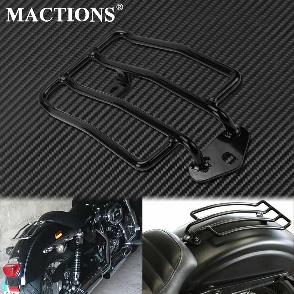 Мотоциклетная полка для заднего сиденья багажа черный глянец Harley Sportster Iron 48 XL883