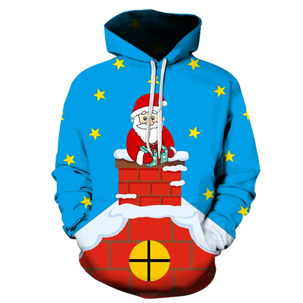 Осенние тонкие женские толстовки с капюшоном Merry Christmas 3D печать полный рукав толстовки Топы повседневные женские Снежинки Снеговик подарочные пуловеры уличная одежда - Цвет: picture color