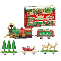 christmas train music lights electric assembled track toy set christmas gifts with lights and sounds children gifts