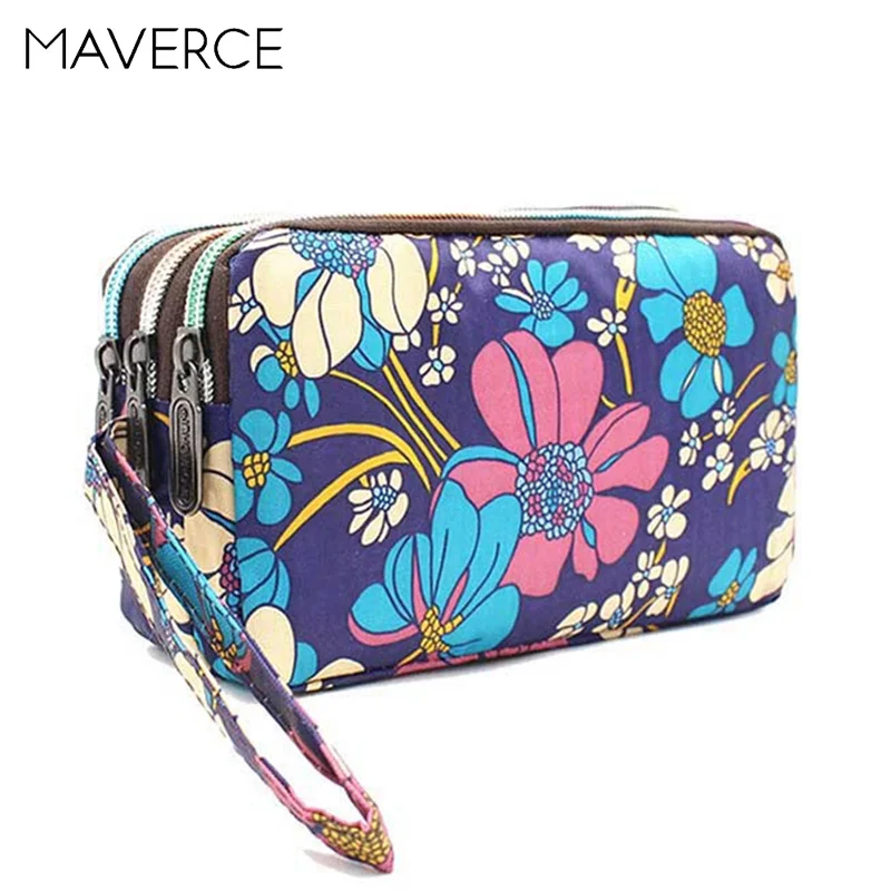 

Женский кошелек с цветочным принтом, длинный клатч, дизайнерский вместительный кошелек для мелочи на молнии, стильная женская сумка для тел...