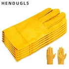 HENDUGLS 5 шт. новые желтые рабочие водительские перчатки садовые рабочие перчатки из воловьей кожи безопасные рабочие перчатки для мужчин и женщин мужчин 530