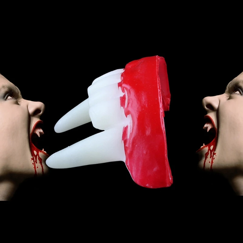 

03KD Trick Toys Vampire Teeth for Kids/Adults Relieve Stress Supplies Vinyl Toy with Fine Material
