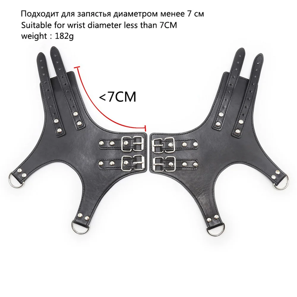 Интимные игрушки для женщин БДСМ женский раб черный из искусственной кожи бондаж