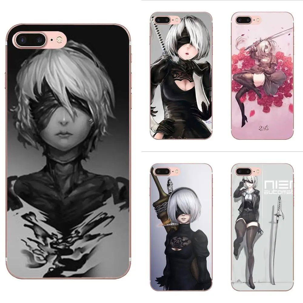 Водонепроницаемый № 2 Тип B 2b Nier Automata Мягкий защитный чехол для Apple iPhone 4 4s 5 5C 5S SE 6 6S