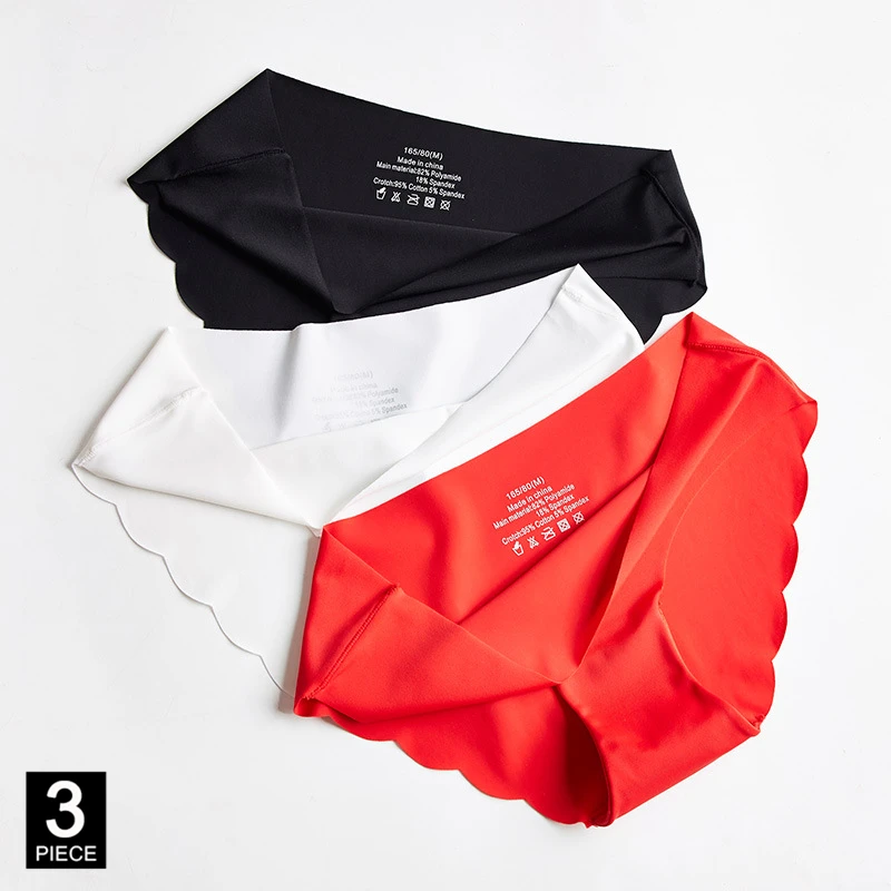 

Sexy Panties for Woman Seamless Briefs Solid color Female Panty Underwear Hot Sale lady Underpants M-XXL 3 Pcs/set