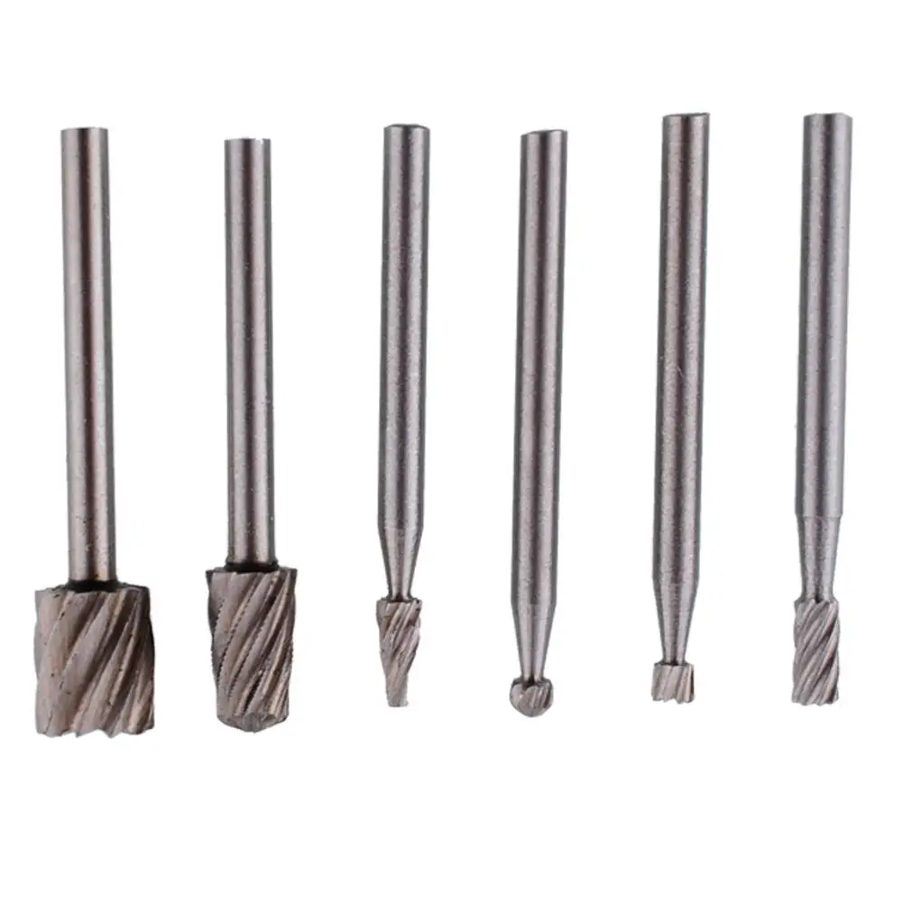 Металлические роторные инструменты HSS Файлы 6 шт. набор шлифовальных сверл