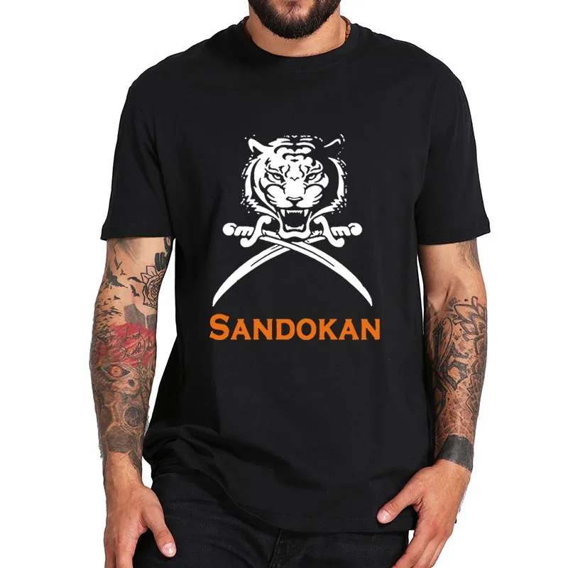 

Sandokan T Shirt 19th-Century Pirate Retro TV Film T-Shirt EU Size High Quality Cool Short Sleeves Camisetas