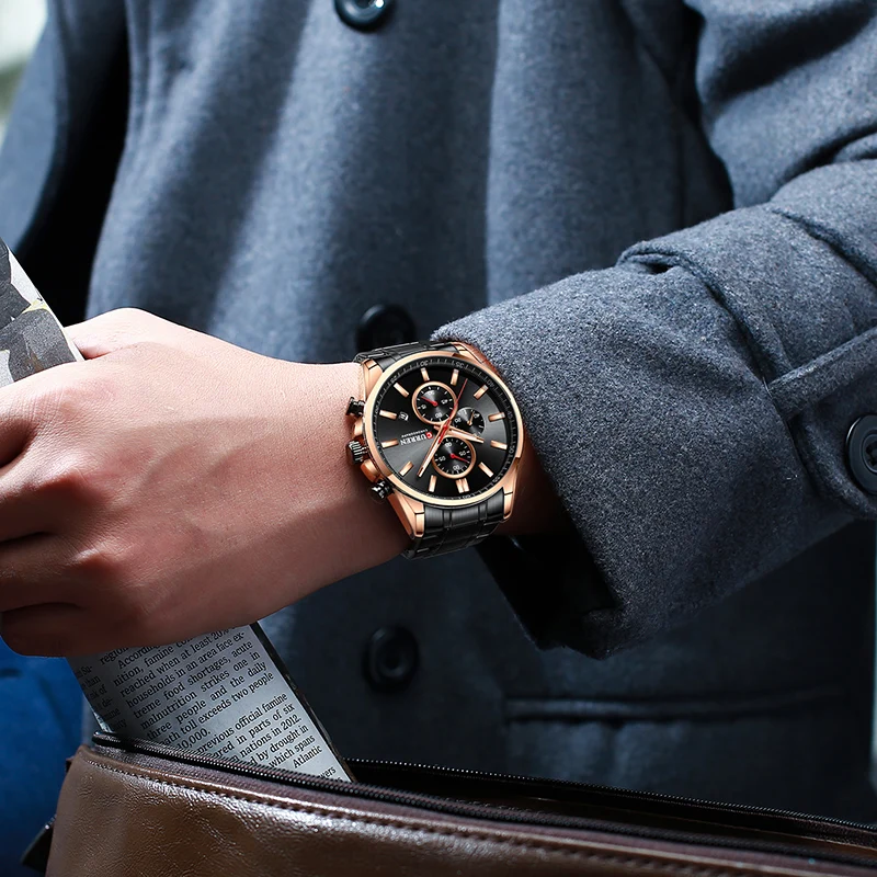 New CURREN Top Brand Luxury Men's Watches with Chronograph Male Clock Steel Sports Watch Men Quartz Wristwatch Relogio Masculino 4 New CURREN Top Brand Luxury Men's Watches with Chronograph Male Clock Steel Sports Watch Men Quartz Wristwatch Relogio Masculino 4