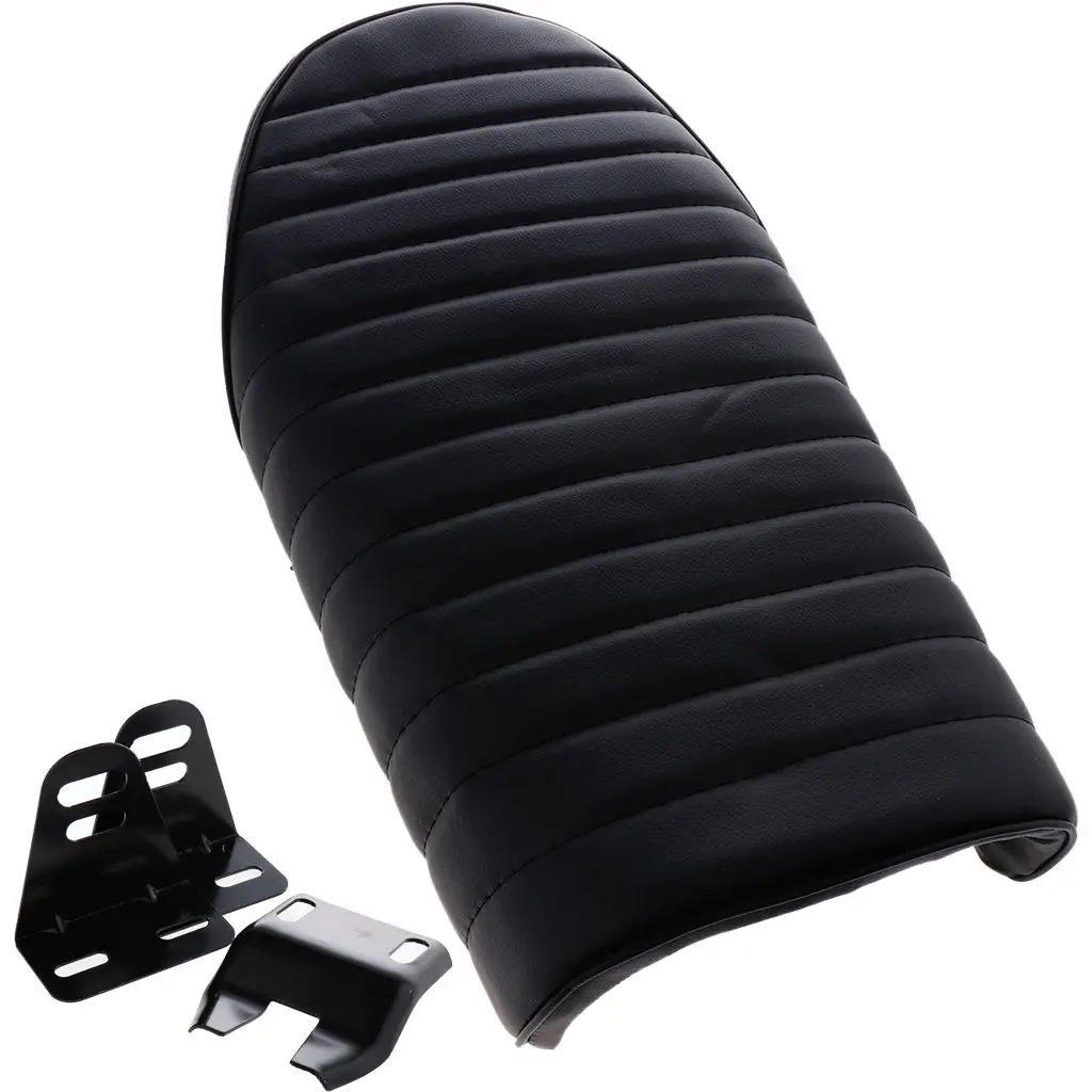 Universal Cafe Racer Seat Leatherette Flat Vintage Cushion Saddle for Honda CG125 |