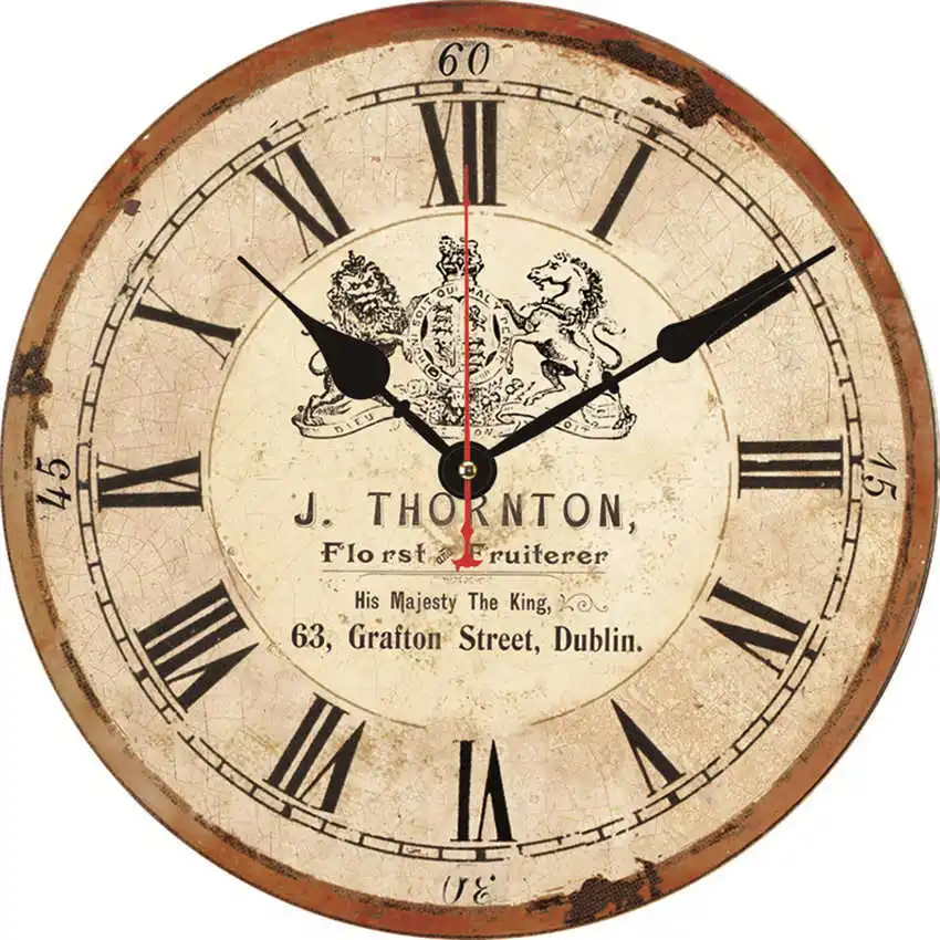 Letter Clock I Антикварные настенные часы, кухонные часы, потертые Ретро часы для декора кухни, Новое поступление - Цвет: Letter Clock I